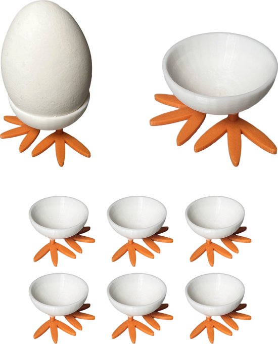 Kuiken Eierdopjes - 6 Stuks - Eierdoppen - Plastic - Pasen - Paasdecoratie