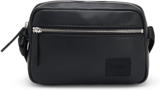 HUGO - Sac porté croisé en twill structuré avec logo bleu