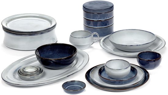 PASCALE NAESSENS BOL M BLEU FONCÉ GLAZED PURE 16 CM X 6 CM (4 pièces)
