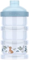 Tour à lait en poudre Mepal Mio 3 pièces - 360 ml - Fermeture hermétique avec bouchon verseur - Stockage et dosage multifonctionnels - Friends de la forêt