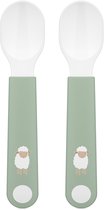 Cuillère d'entraînement Mepal Mio – Set de 2 – Bonne prise en main – Vaisselle pour enfants – Petite Ferme