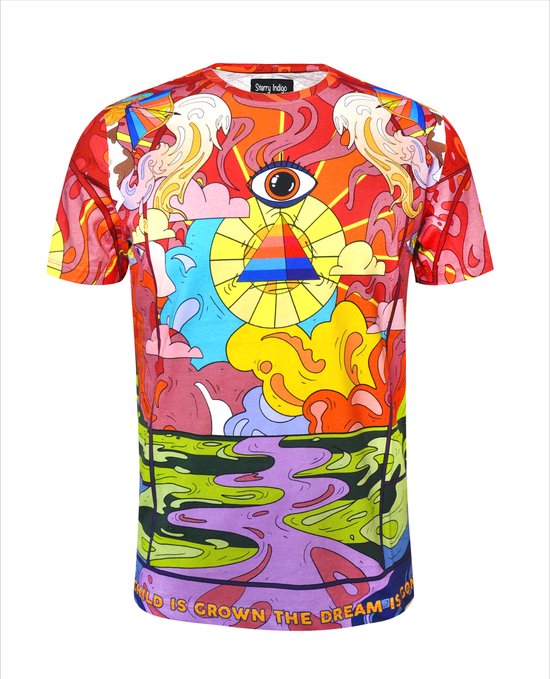 Homme / Homme manches courtes | Rouge | Jaune | Orange | T-shirt | Taille L