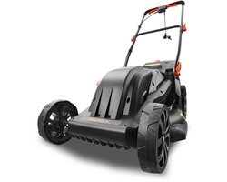 FUXTEC grasmaaier elektrisch FX-RME43, 43cm, 45L, hoogte 25-75mm, 1200W, 12kg, duw, bak inbegrepen, ideale tuin 220V