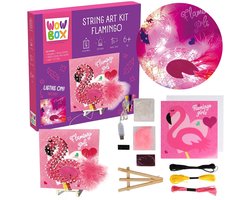 Kit de tissage créatif Flamingo Wow Box pour enfants, String Art DIY