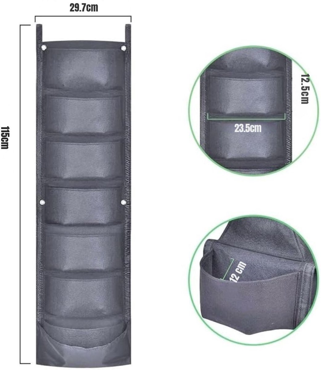 Zylo® Verticale Tuin met Watersysteem - Verticale Moestuin - Watersysteem - Zwart - ‎13cm x 29.69 x 114.99 cm