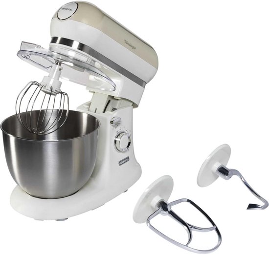 Ariete 1588/03 - Vintage keukenmachine - 5.5 liter - 3 accessoires - 2400 Watt - 7 snelheden - Beige van Ariete — afbeelding 4