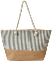 Clayre & Eef Strandtas 55x36 cm Blauw Bruin Synthetisch
