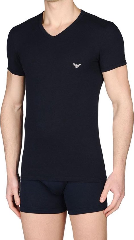 Emporio Armani - - T-Shirt V-Hals - Zwart - XXL bol.com