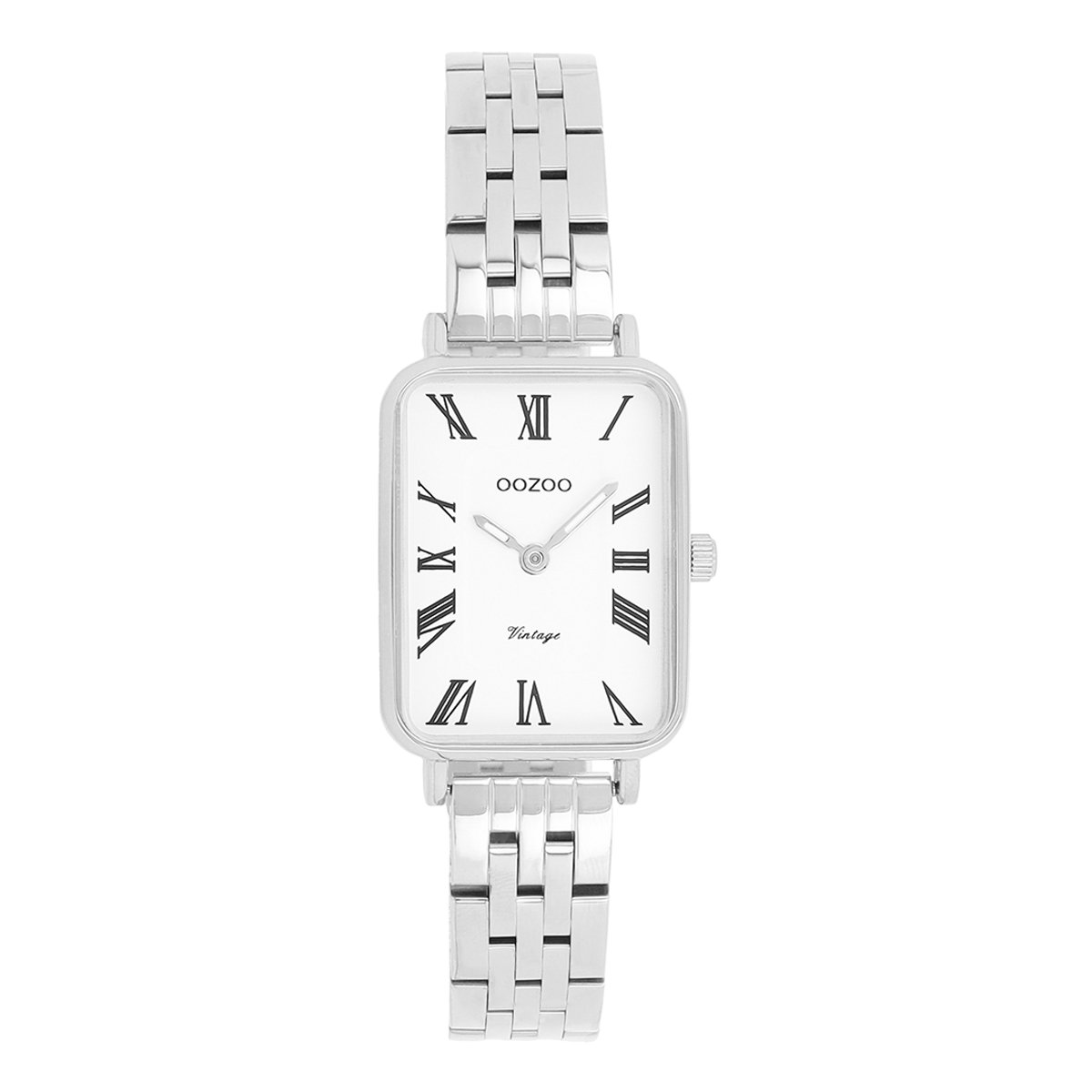 OOZOO Vintage series - Zilverkleurige horloge met roestvrijstalen armband roestvrijstalen armband - C20410
