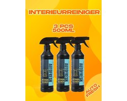 AutoFresh Interieurreiniger Set - Interior Cleaner Set - 3x 500 ml (Bundel Pack)