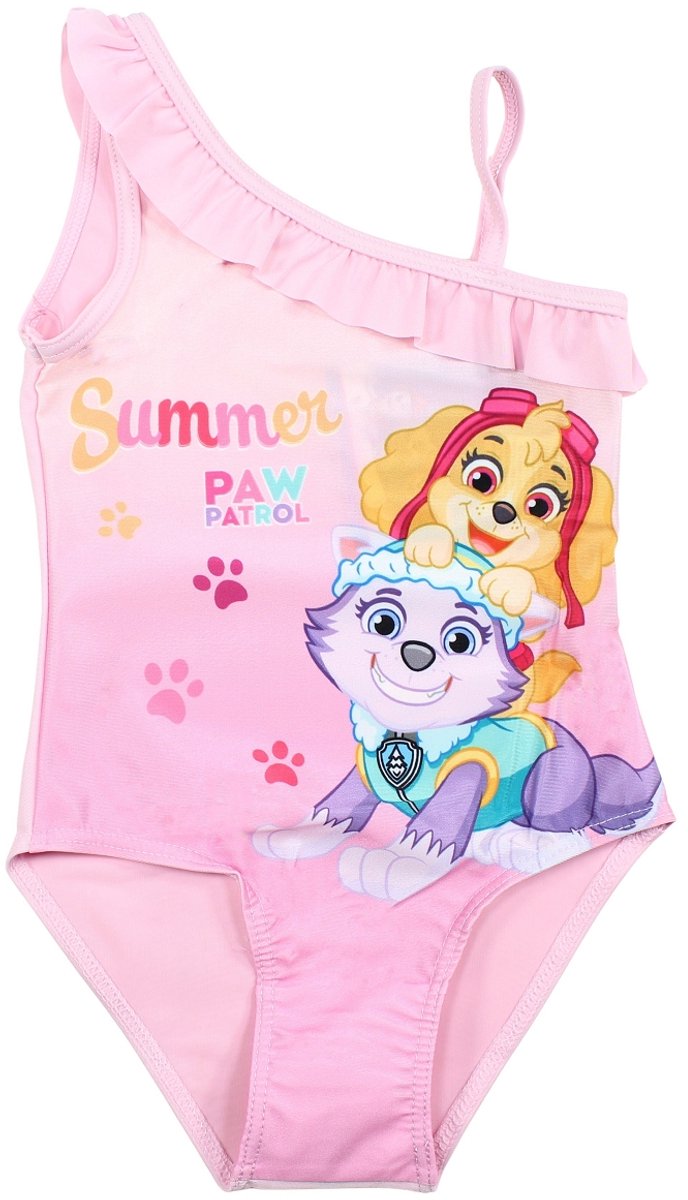 Nickelodeon Paw Patrol - Nickelodeon - badpak - Skye en Everest - Licht roze. Maat 92/98 cm - 2/3 jaar.
