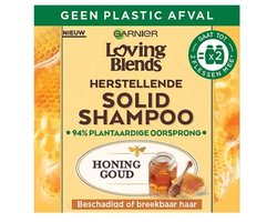 Garnier Loving Blends Solid Shampoo Honing Goud - 1 stuk - Voor Beschadigd of Breekbaar haar