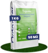 Siergazon Graszaad - Elegant (1kg, 50m2) Organifer - Graszaad Snelkiemend - Graszaad Schaduw - Gazonzaad - Graszaden - NAK Gecertificeerd - Sterk Zelfherstellend - Jaarrond Donkergroene Kleur - Perfect voor Tuin, Park & Siertuin