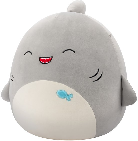 Squishmallows - Gordon - Grey Shark W/Happy Eyes - 40cm pluche