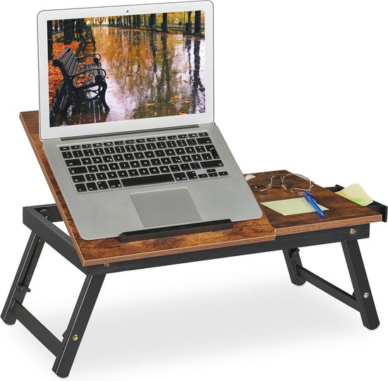 AirOpen Laptop Tafel voor Bed, Opvouwbare Laptopstandaard Bedtafel met 4 USB-Laadpoorten, Lade, PAD-Houder, Bekerhouder, Draaggreep, Laptoptafel voor Bed, Bank, Vloer (60 x 40 cm, Zwart AirOpen Laptop Tafel voor Bed, Opvouwbare Laptopstandaard Bedtafel met 4 USB-Laadpoorten, Lade, PAD-Houder, Bekerhouder, Draaggreep, Laptoptafel voor Bed, Bank, Vloer (60 x 40 cm, Zwart