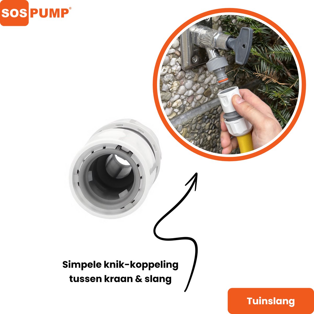 SOS PUMP ® Tuinslang 25 m 1/2” (13 mm) – Anti-Knik & Flexibel – Inclusief Tuinslang Koppelingen – Gardena – Tuinbewatering – Besproeiing – foto 7