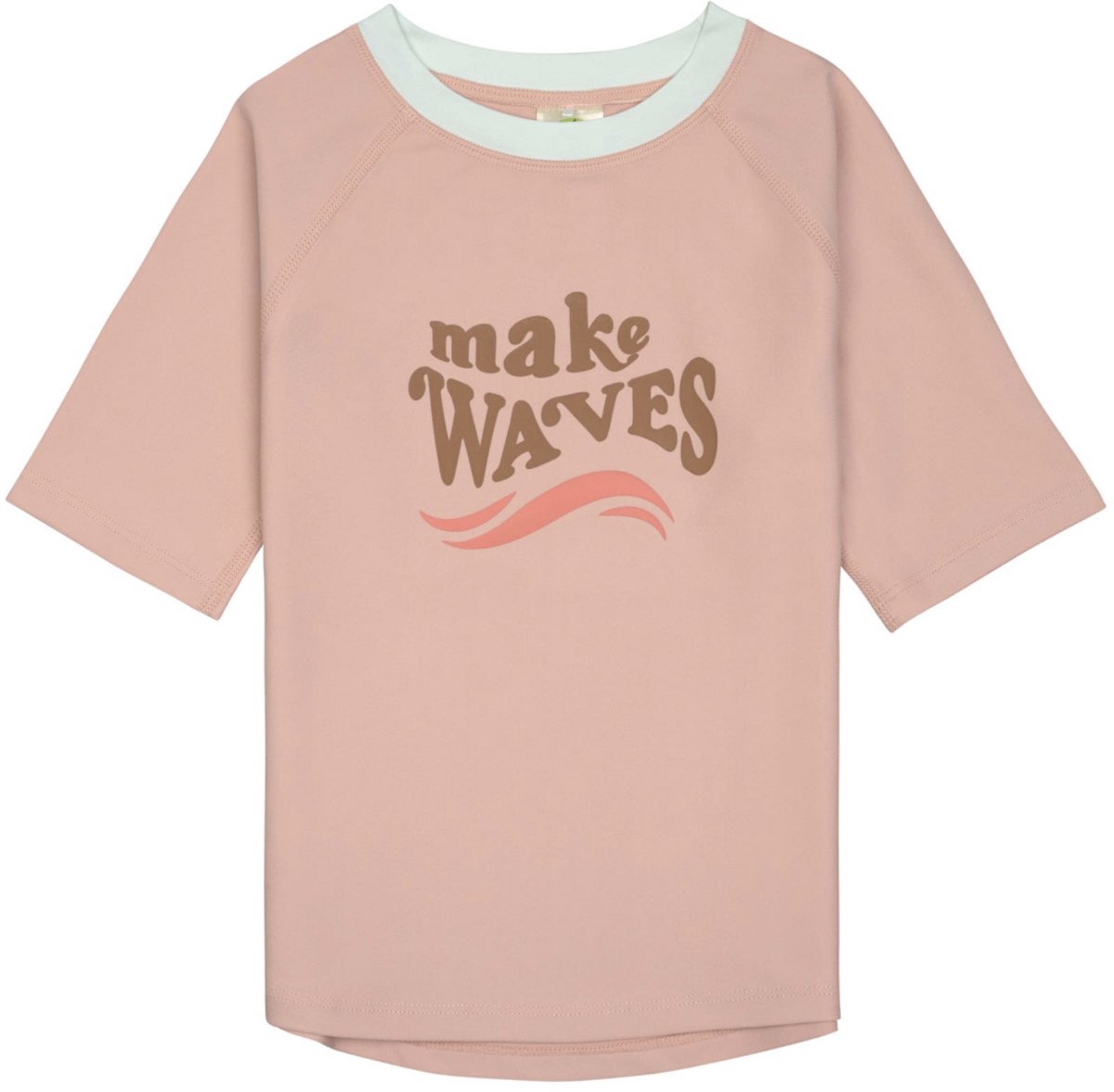 Lässig - UV - T-shirt - Make - Waves - Peach - Roze - Maat 92