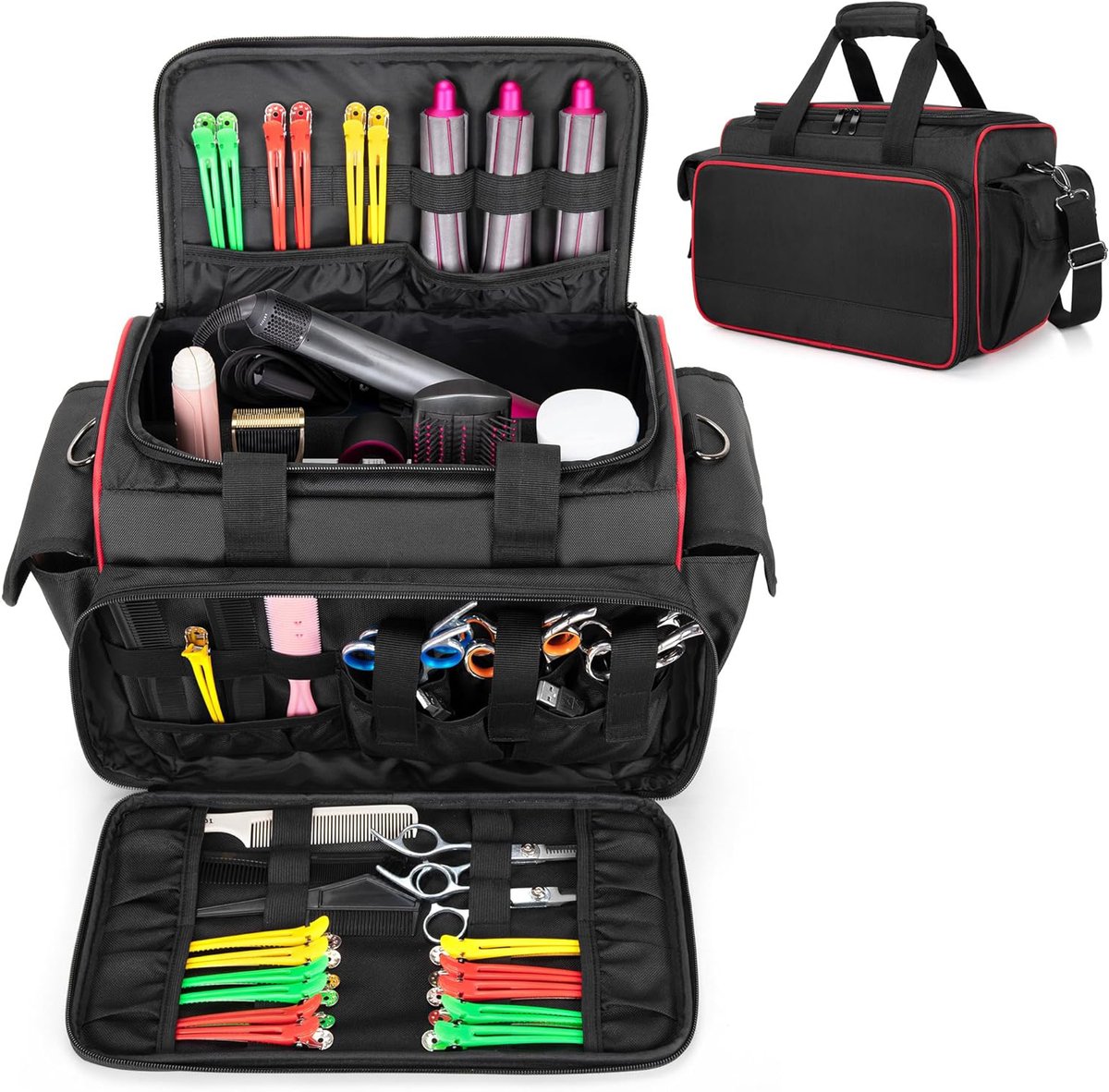 Kapperskoffer - Kapperstas - Visagie - Cosmetica Organizer - Zwart