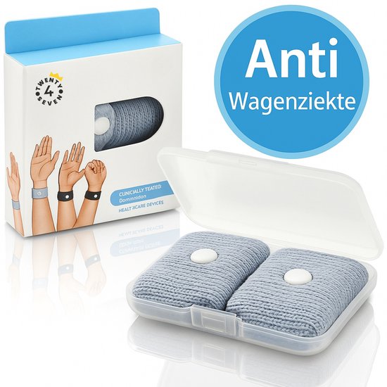 Twenty4seven® Wagenziekte Bandjes - Anti Misselijkheid & Wagen Ziek - Vakantie Polsbandjes Reisziekte - Accupressure Armband - 2 Stuks