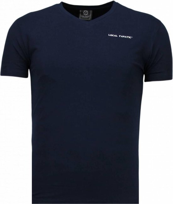 Basic Exclusieve V Neck - T-Shirt - Blauw