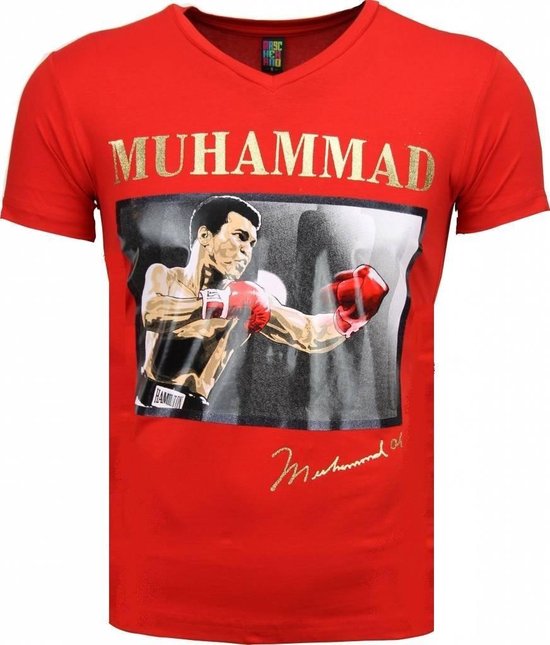 T-shirt Fanatic local - Imprimé brillant Muhammad Ali - T-shirt homme rouge
