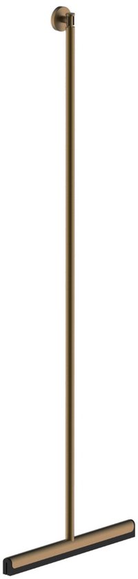 Raclette de douche Sanifun Netti, bronze cuivre brossé, 1100 mm de long, avec crochet de suspension.