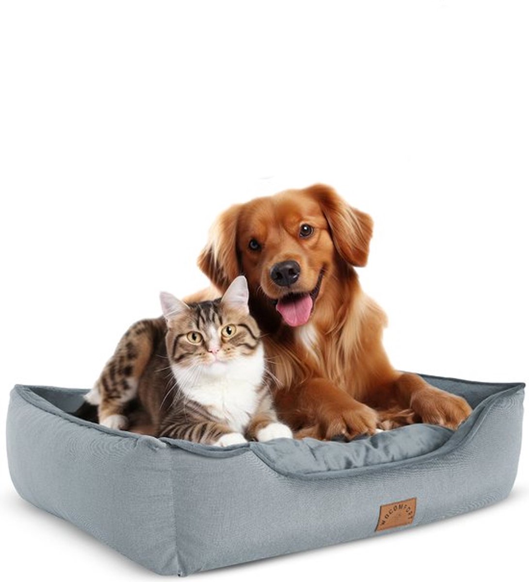 Wocomfort® Orthopedisch Huisdierbed Groot- Comfortabel Krasbestendig & Antislip - Voor Honden en Katten - Makkelijk Wasbaar met Rits - Ideaal voor Gewrichtssteun -Katten Mand- Honden Mand & Bed – Kussen Hond - Dog Bed-80x60x20 cm
