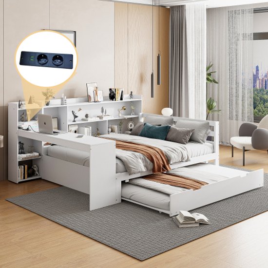 vidaXL Slaapbank massief grenenhout honingbruin 90x190 cm, bedbank, bedframe, bedbodem, bed, houten bedframe, logeerbed, slaapmeubel, ledikant
