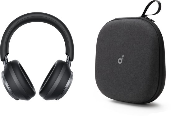 soundcore Space One Pro by Anker - Draadloze Over-ear Koptelefoon Zwart - Headphones - Active Noise Cancelling - Multipoint Connection - 60 uur Accuduur - Bluetooth 5.3 - LDAC - Hi-Res Certified - Klein opvouwbaar