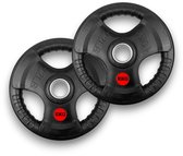 10 KG (2x) Gewichtschijf | Halterschijf Fitness Gewicht | Tri-Grip Weight Plate | Krachttraining Bumperschijf 10KG | 50mm Bumperplates halterset | Sportgewichten | PREMIUM Tri-Gip Gewichten | Comfortabel en Gemakkelijk vasthouden | voor Gyms
