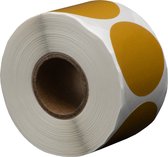 500 Étiquettes rondes Goud 35 mm en rouleau - Sceau de scellage - Pastilles de marquage - Autocollants ronds Blanco - DULA