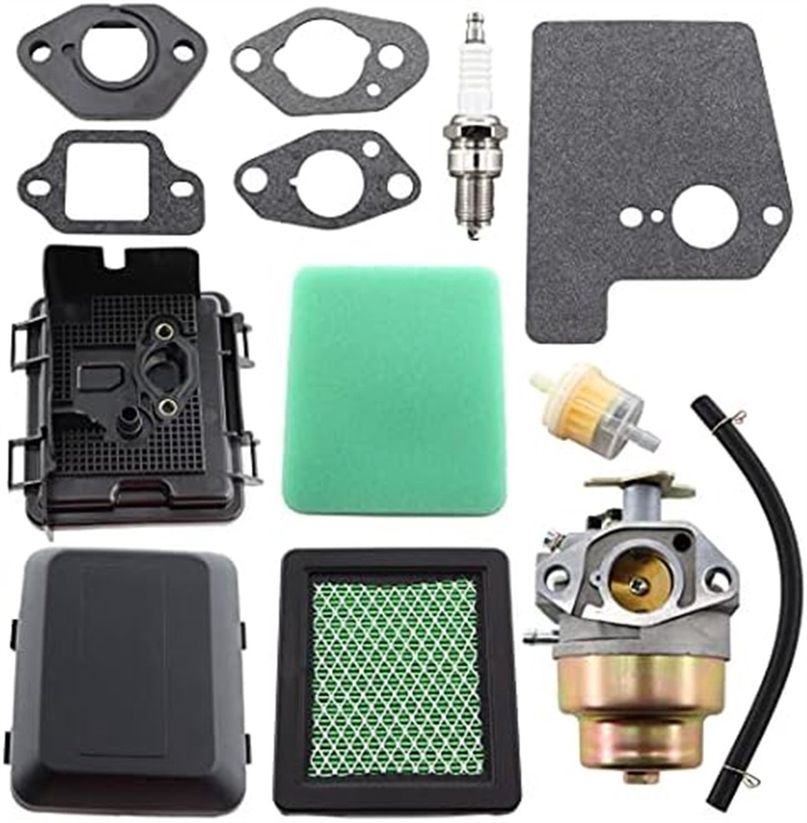 Geschikt voor Carburateur met luchtfilter, luchtfilterdeksel, kit voor GC135, GC160, GCV160, GCV190 grasmaaier, vervangt 17231-ZM0-040 HRB216 HRR216 HRS216 HRT216
