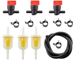 Geschikt voor Brandstofleiding Brandstoffilter 25 050 22-S 494768 698183 Brandstofafsluitklep voor Kohler AM116304 Briggs & Stratton 494768 493960 698183 Slang (2 voet 6mm x 9mm)