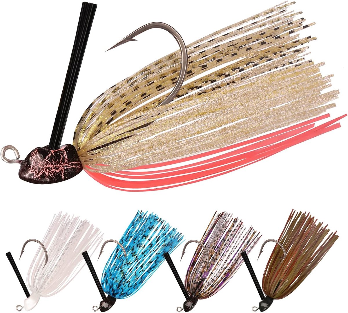 Retadou - Visaas voor bas, forel, crappie, multifunctionele peddel, staart, badbaits, goed gemaakt, zacht plastic, visaas, zoetwater, zout water, bas, waleye, aas, vissen, geschenken voor mannen - B-1/4oz