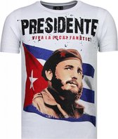 Presidente - Rhinestone T-shirt - Wit