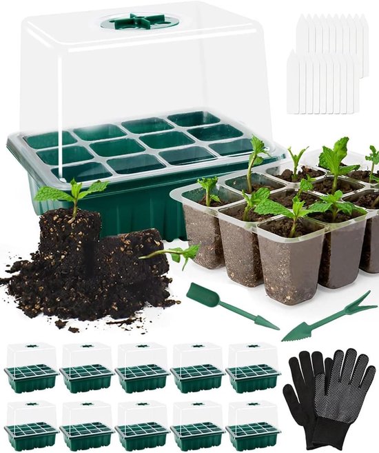 Mini Kweekset voor Binnen - Plantenkweek - 10 Stuks