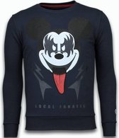 Kiss My Mickey - Rhinestone Sweater - Navy