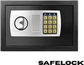 SafeLock Kluis Brandwerend - Met Muurbevestiging - Kluisje met Cijferslot en Sleutel - Elektrische kluis - Kluis Brandwerend met Sleutel - 2 Soorten Vergrendeling - Grote Capaciteit - 8,5L