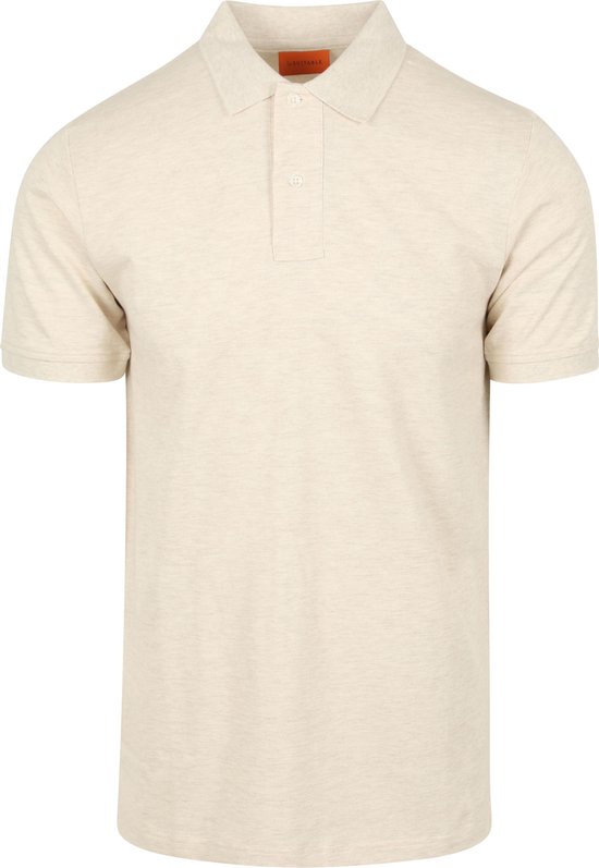 Suitable Mang Poloshirt Ecru - Maat M - Heren - Polo shirt Heren met Korte mouw