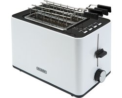 Bourgini Tosti Toaster - Broodrooster met Tostiklemmen - Wit - Extra brede sleuf geschikt voor 2 tosti's - Instelbare bruiningsstand en ontdooifunctie Bourgini Tosti Toaster - Broodrooster met Tostiklemmen - Wit - Extra brede sleuf geschikt voor 2 tosti's - Instelbare bruiningsstand en ontdooifunctie