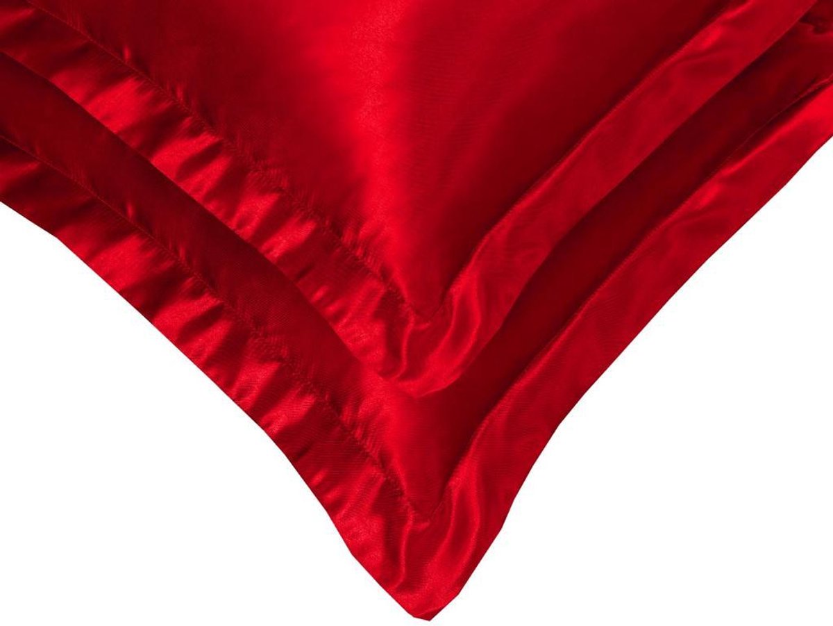 SweetSleeping - Kussenslopen - 2 Stuks - 60 x 70cm - Rood - Satijn - Ademend - Huid en Haar Vriendelijk - Glans Satijn - Satijnen Kussenslopen