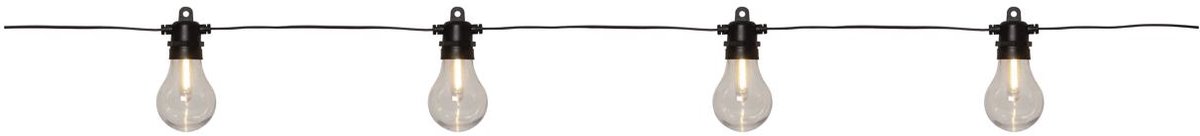 Star Trading LED-buitenverlichtingsketting 'Selecta' met 10 vervangbare E12-lampen, timer, netvoeding, warm wit, L 7,2 meter