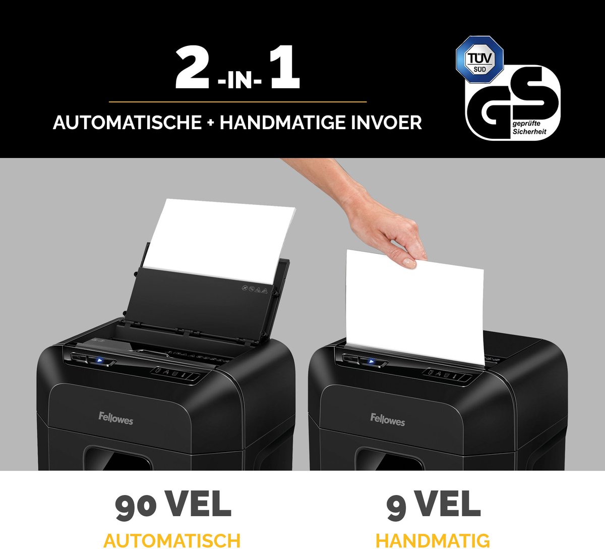 Fellowes Automax 90M - Kantoor Papierversnipperaar thumbnail 2