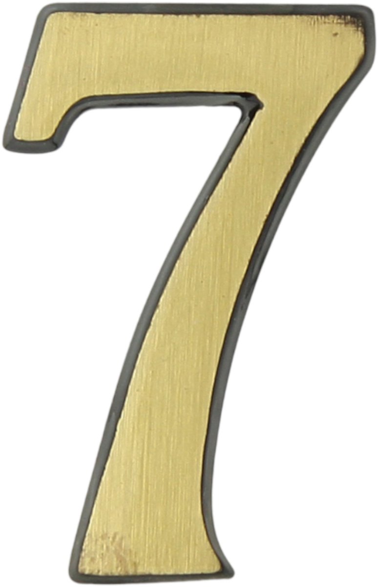 Domino® Deurnummer Zelfklevend SP - "7" - Patina - Woonhuisnummer Hotelkamernummer 50mm - Huisnummer Brievenbus Adresnummer Stickers - Huisnummerplaatje - Deur en Kamernummer - Lockernummer