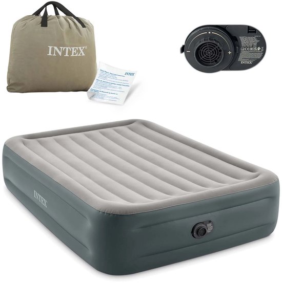 Intex Essential Rest Luchtbed met ingebouwde pomp - 203 x 152 x 46 cm