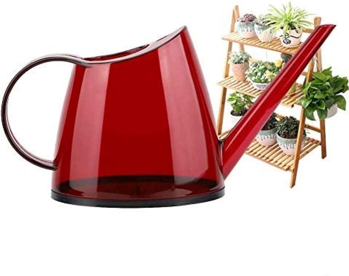 Rode Gieter 12 l met Lange Uitloop - Kleine, Modieuze Zwanenhalsketel voor Tuinverzorging - Decoratieve Flower Care Sproeier voor Kamerplanten en Tuinbloemen