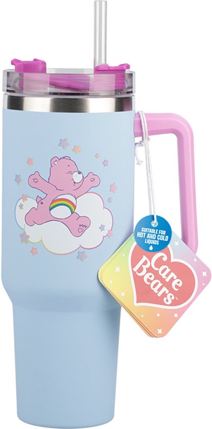 Gobelet isotherme Care Bears / Troetelbeertjes 1200 ml avec paille