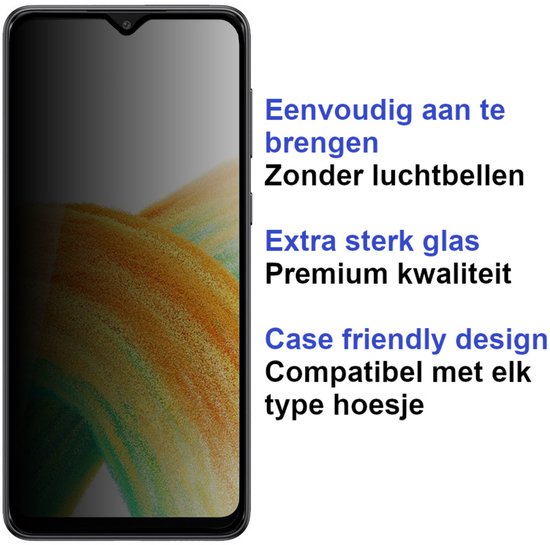 Privacy screenprotector op smartphone. Makkelijk aan te brengen, zonder luchtbellen. Extra sterk glas, premium kwaliteit. Case friendly design.