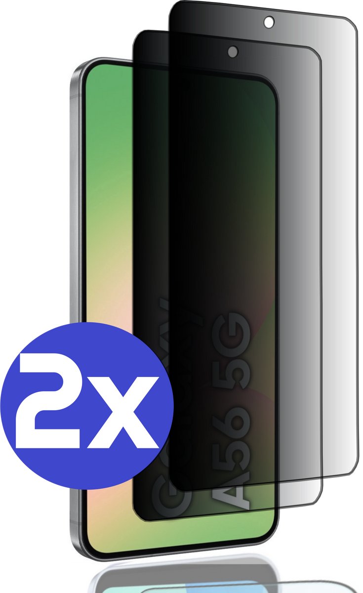 ArmorDrop Privacy Screenprotector Geschikt Voor Samsung A56 - Gehard Glas - 2 Stuks