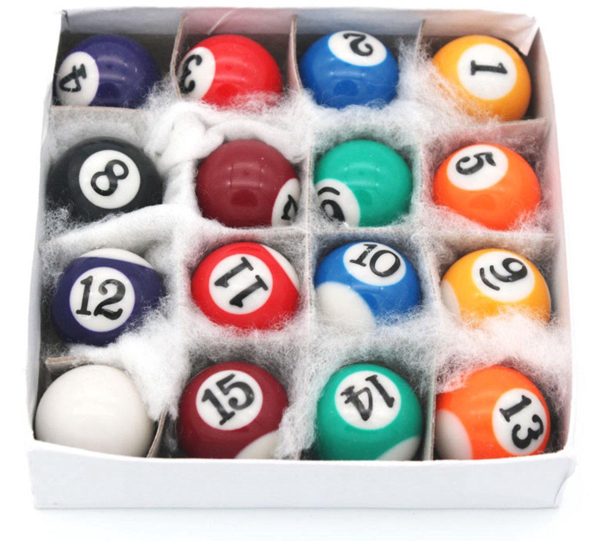 Mini Poolballen set 25mm - Voor Mini Pooltafels - Fenolhars - Gepolijste Pool Ballen